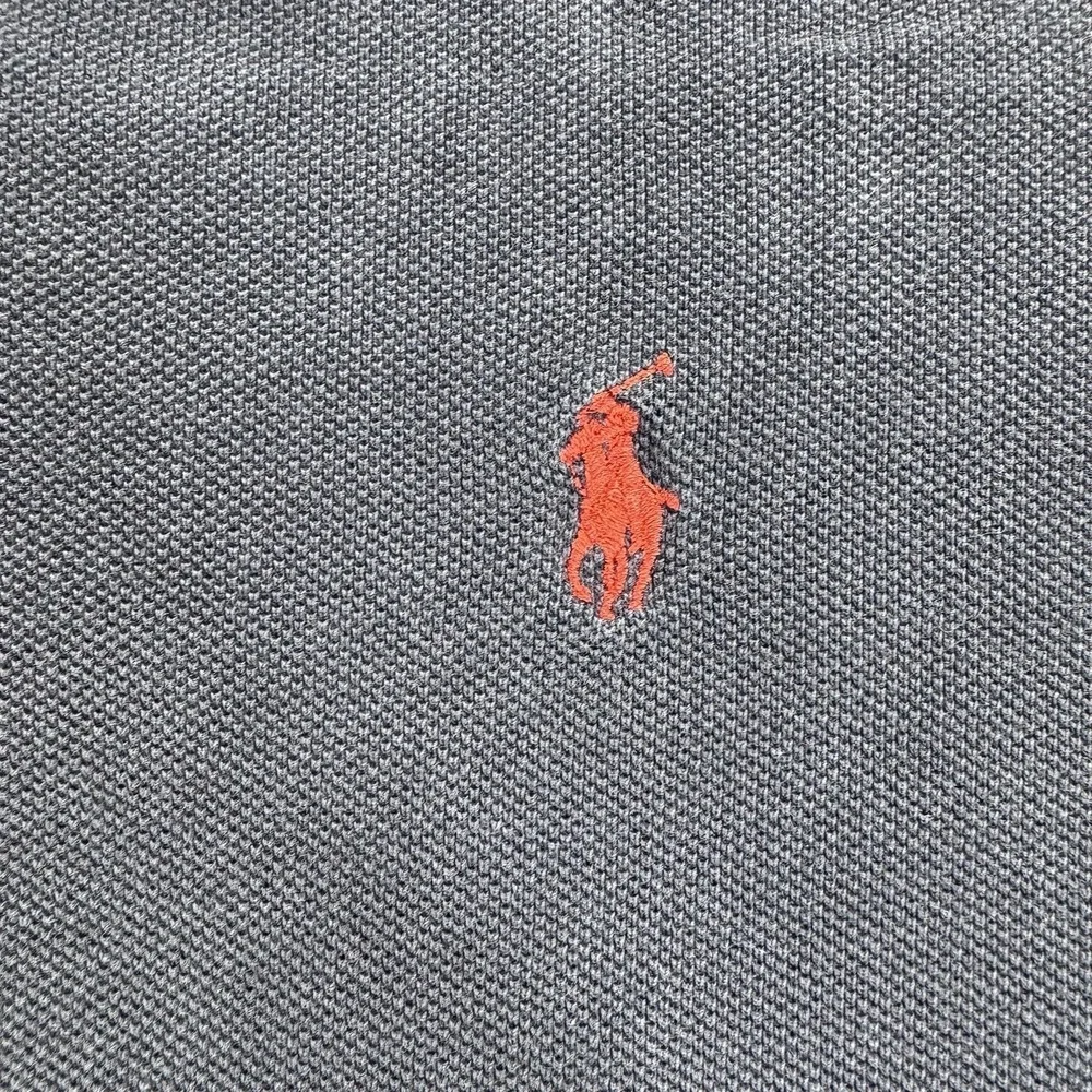 Men's Faded Navy Blue Polo Ralph Lauren Polo Shirt-Size L Red Pony Short Sleeve